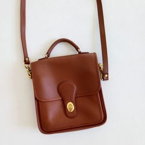 BOGO: Croft & Barrow vintage tan leather Station bag